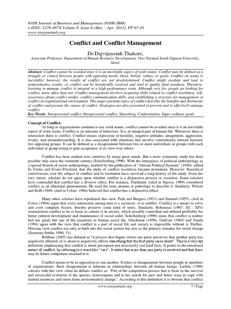 Conflict Management in Work Teams | PDF | Negotiation | Bargaining