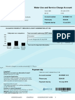 Water Use and Service Charge Account