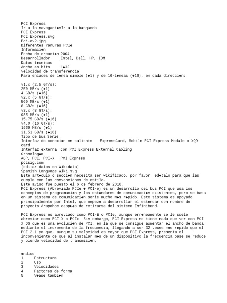 PCI Express Wiki | PDF | Protocolos de capa física | Electrónica digital