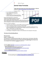 Earned Value Formulae: White Paper