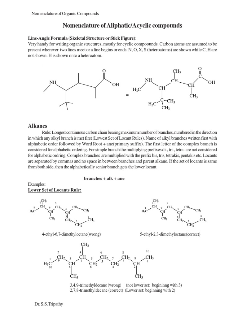 Organic Compound Nomenclature Guide | PDF | Functional Group | Methyl Group