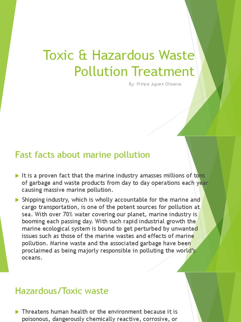 Toxic & Hazardous Waste Pollution Treatment.pptx Incineration Hazardous Waste