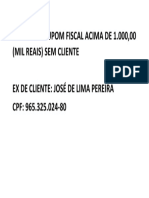 Não Tirar Cupom Fiscal Acima de 1