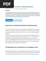 Overview of Command Prompt For Data Recovery