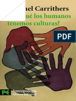 Carrithers, Michael - Por Que Los Humanos Tenemos Culturas - Ed Alianza PDF