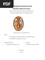 Intervencion de La Compañia de Jesus Cusco