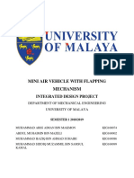 Mini Air Vehicle With Flapping Mechanism: Integrated Design Project