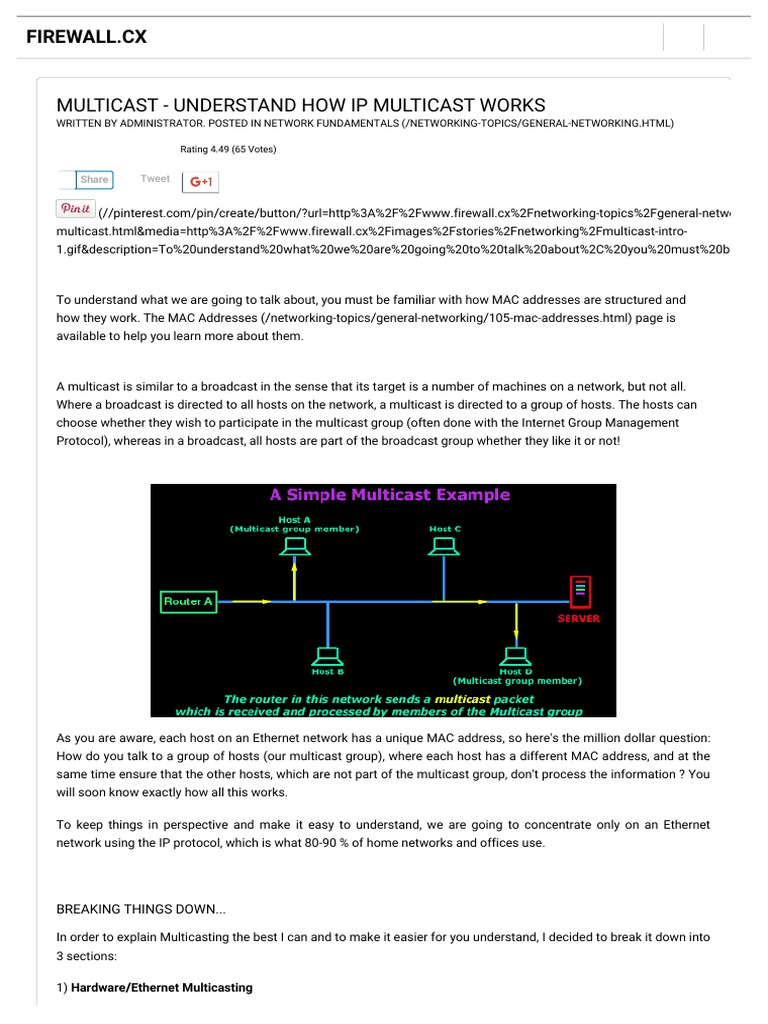 Understanding IP Multicast Basics | PDF | Multicast | Internet Protocol ...