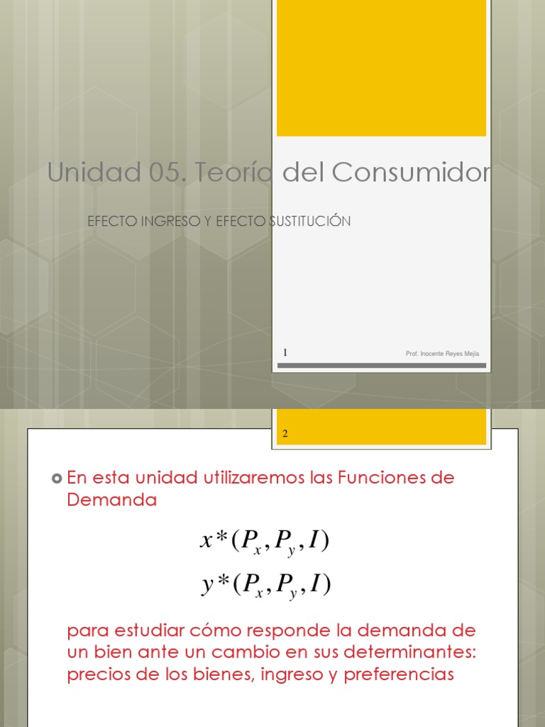 Efecto Ingreso y Sustitución en Consumo | PDF | Elasticidad (economía ...