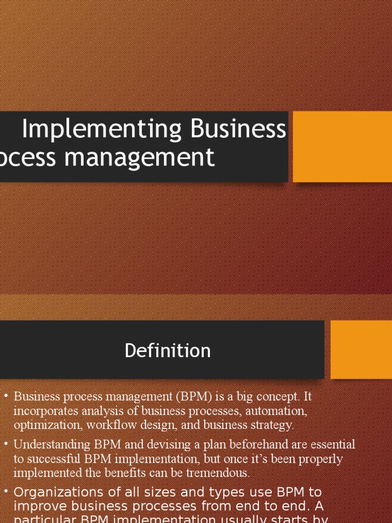 Implementing Business Process | PDF | Business Process | Business ...