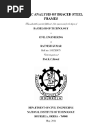 Seismic Analysis of Braced Steel Frames: Thesis Submitted in Partial Fulfillment of The Requirements For The Degree of