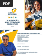 COMO ESTUDAR - ORGANIZAÇÃO DOS SEUS ESTUDOS - PROF. RUBENS SAMPAIO PHD - EBOOK 4 DE 10
