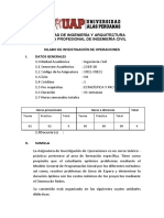 Investigacion de Operaciones - Silabu