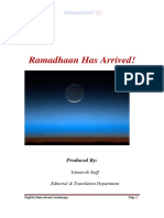 Ramadhaan Has Arrived