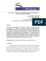 A inclusão de estudantes com deficiência na Universidade Federal de  Lavras pelo programa PADNEE 