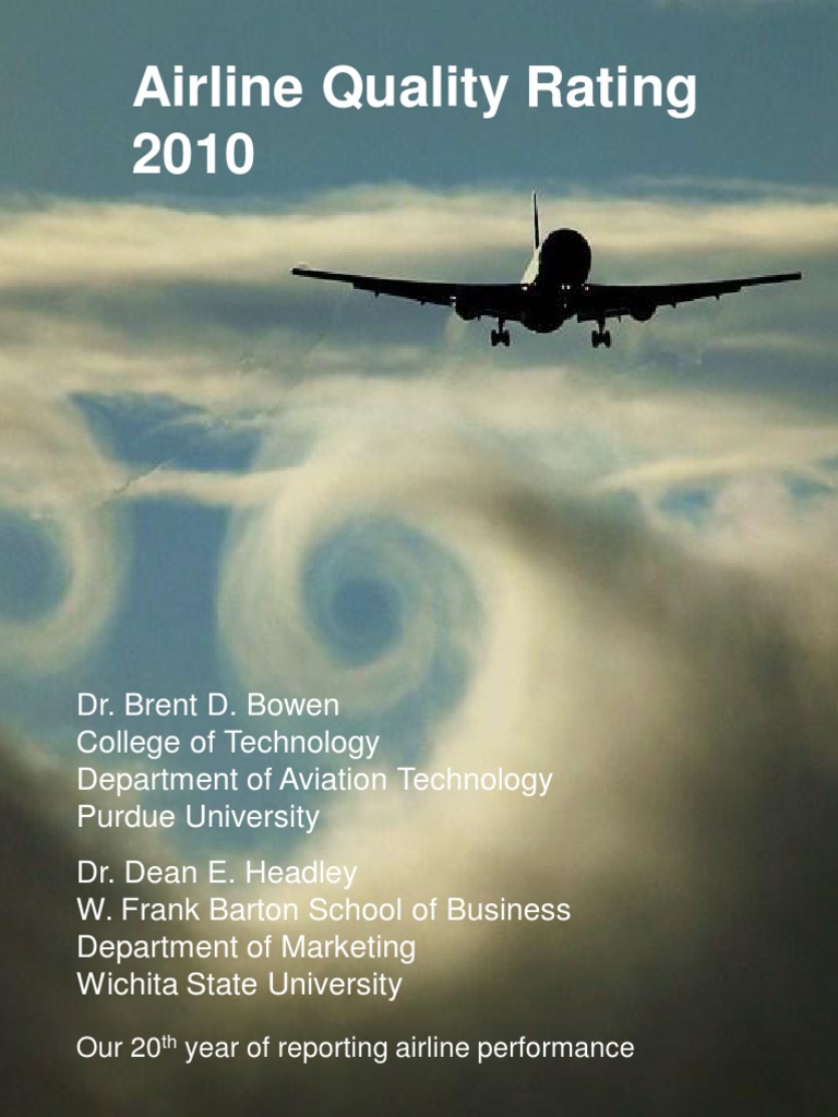 Airline Quality Rating 2010 PDF Airlines Aviation