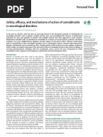 Safety, Efficacy, and Mechanisms of Action of Cannabinoids in Neurological Disorders.