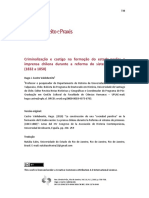 Criminalização e Castigo Na Formação Do Estado-Nação: A Imprensa Chilena Durante A Reforma Do Sistema Prisional (1832 A 1850) PDF