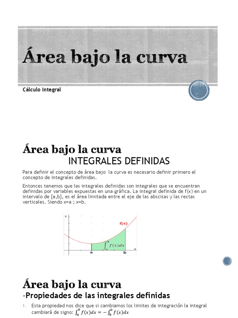 pierna Diacrítico Prisión Área Bajo La Curva | PDF | Integral | Curva