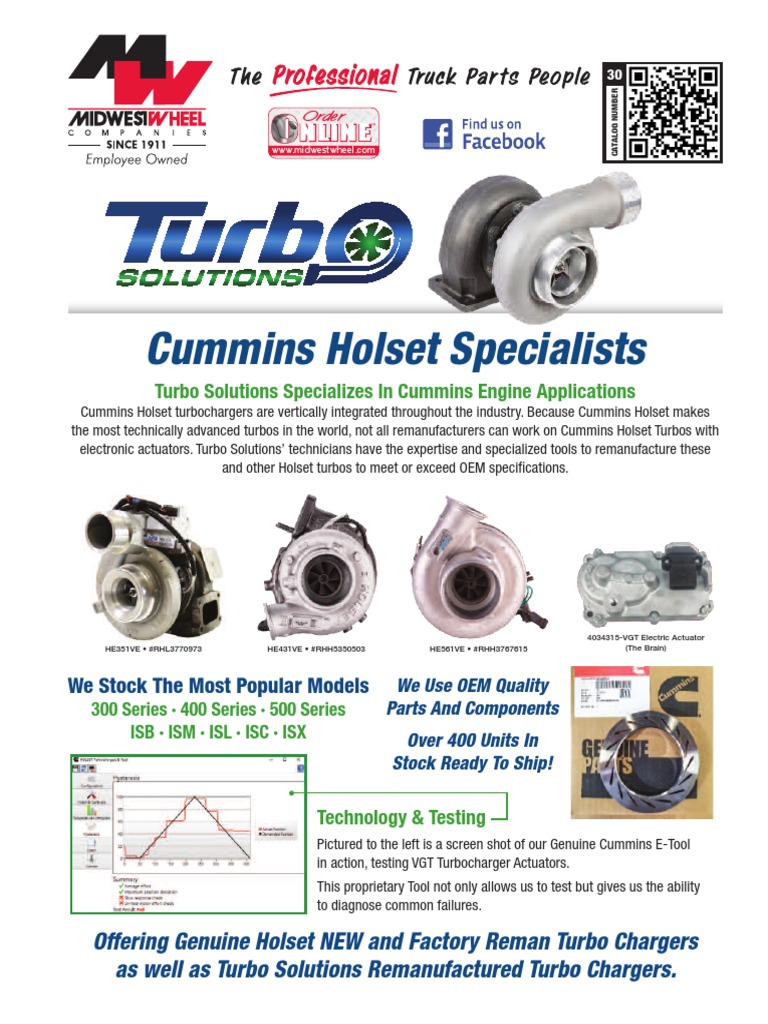 Turbo Holset He351ve. PDF | Cummins | Motor de combustión interna