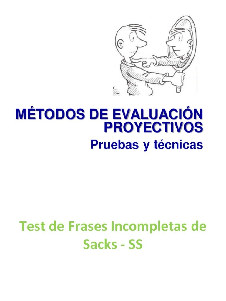 Calificación Test de Sacks | Adultos | Ciencias del comportamiento