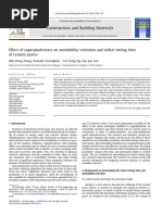 Effect of Superplasticizers On Workability Retention and Initial Setting Time of Cement Pastes