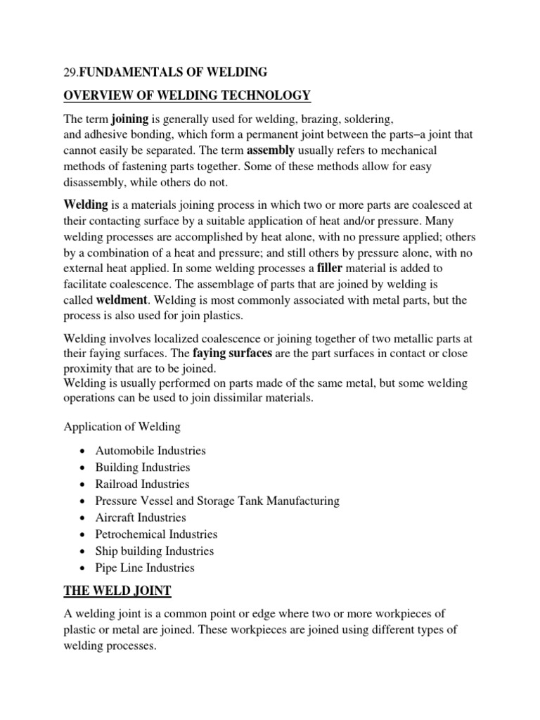 Welding Fundamentals and Techniques | PDF | Welding | Construction