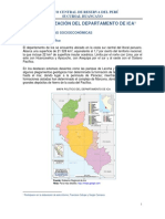 Caracterización Del Departamento de Ica: I. Características Socioeconómicas 1. Ubicación Geográfica