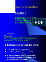 Extensions of Two-Variable Linear Regression Models