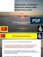 Presentazione -Archeoastronomia-La Funzione Calendariale Del Cavaneo Dello Spirito Santo a Lerici