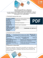 Guía de Actividades y Rúbrica de Evaluación - Paso 3 - Trabajo Colaborativo 2 - Identificar Alternativas de Materiales Sostenibles y Eco-Sustentables