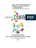 Proyecto para Una Feria de Ciencias