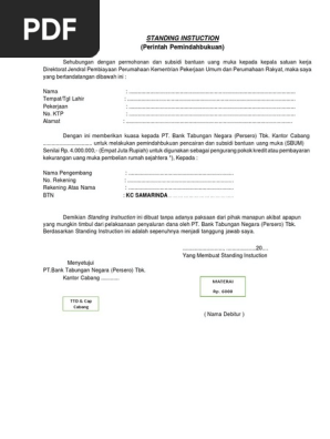 Surat Standing Instruction Docx