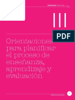 Planificar procesos de enseñanza y evaluación formativa