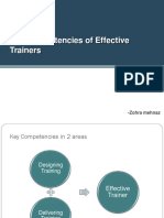 Key Competencies of Effective Trainers: - Zohra Mehnaz