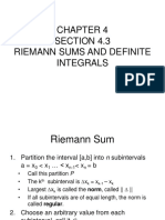 Section 4.3 Riemann Sums and Definite Integrals
