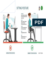 Proper sitting posture guide for computer work