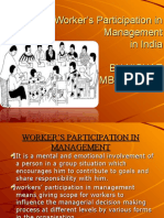 Worker's Participation in Management in India by Nishat Mba 3 SEM