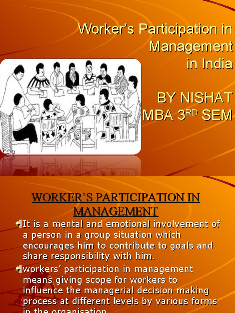 Worker's Participation in Management in India by Nishat Mba 3 SEM | PDF ...