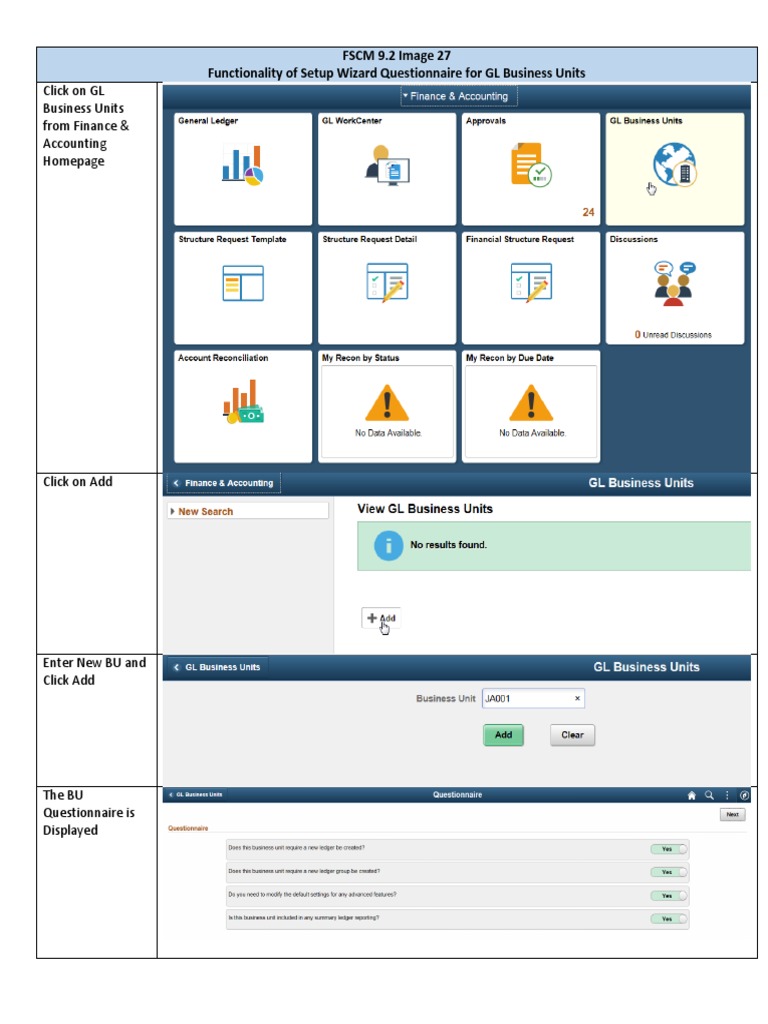 GL Business Unit Setup Wizard Guide | PDF