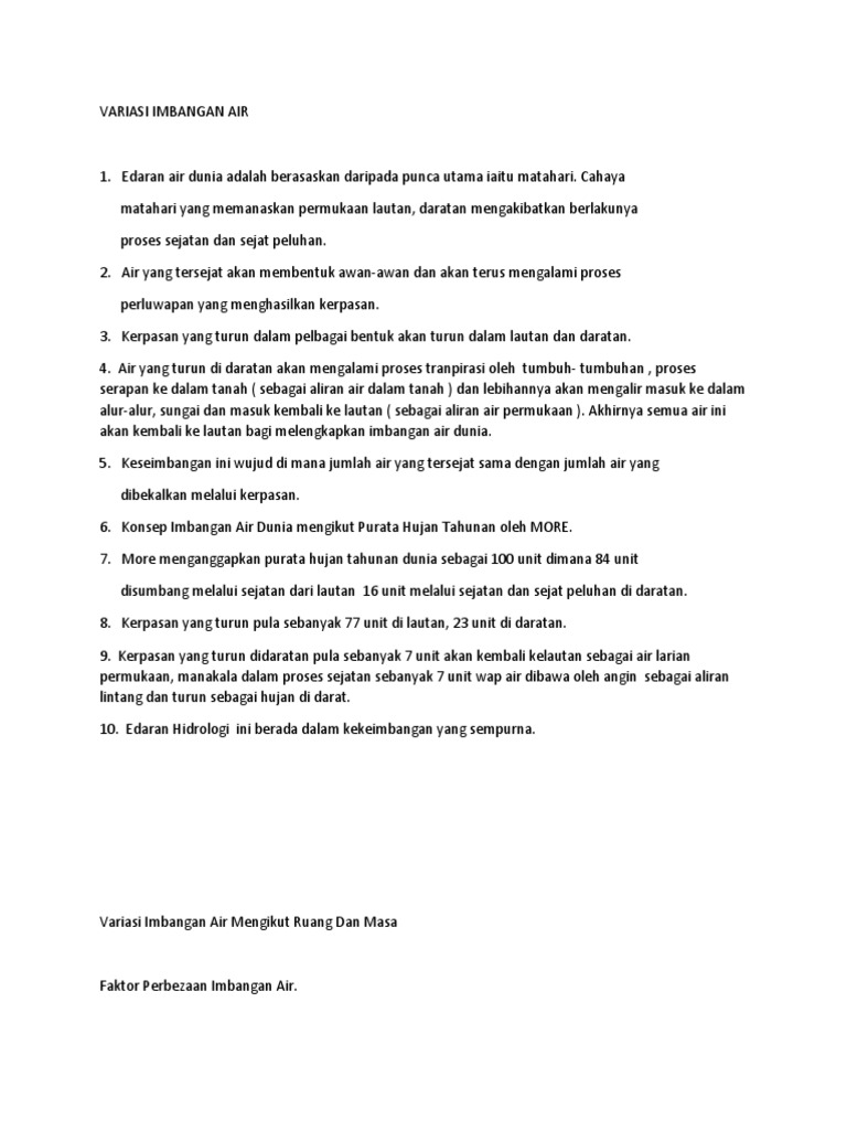 Variasi Imbangan Air Pdf