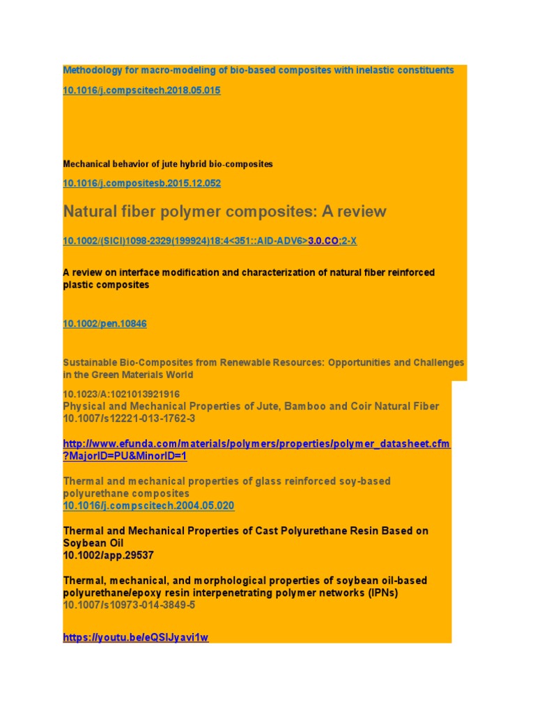 Natural Fiber Polymer Composites: A Review | PDF | Composite Material ...