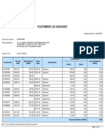 Statement of Account: Customer Name Billing Address