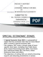 A Project Report ON Socio-Economic Impact of Sez IN Global Business Management