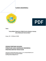 Panduan Rakerwil DPW Pgmi 2018