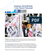 Iral Peserta Kampanye Jokowi Berbaju Hanura Pose 2 Jari
