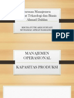 Manajemen Operasional Kapasitas Produksi