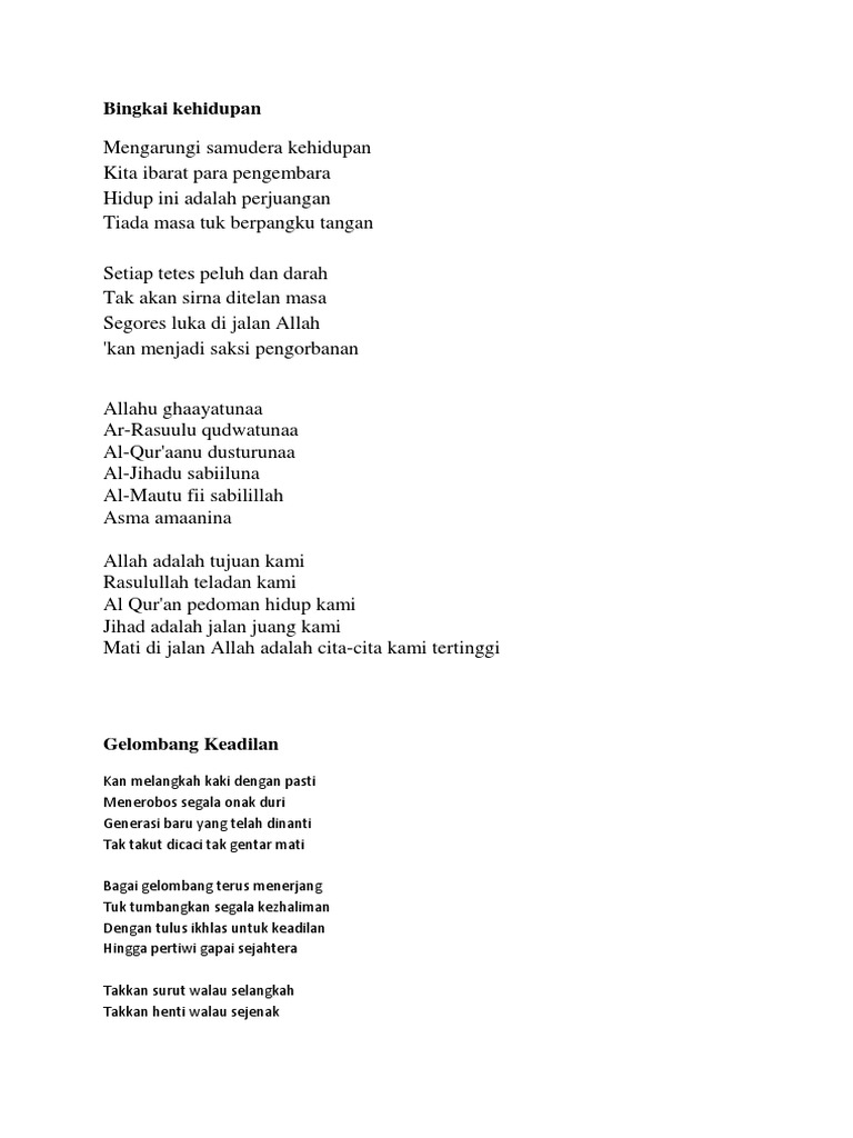 Lirik Lagu Bingkai Kehidupan