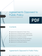 Agreements Opposed To Public Policy