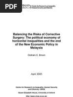 The Political Economy of Horizontal Inequalities and the End of the New Economic Policy in Malaysia